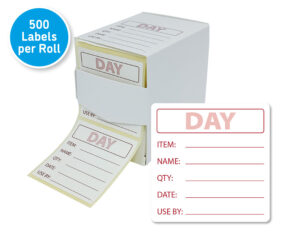 Food Preparation Storage Labels - Any Day Label - 50x50mm