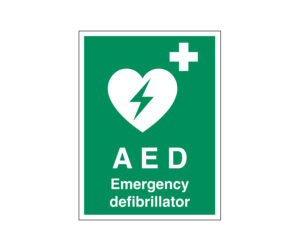 AED Emergency Defibrillator Notice