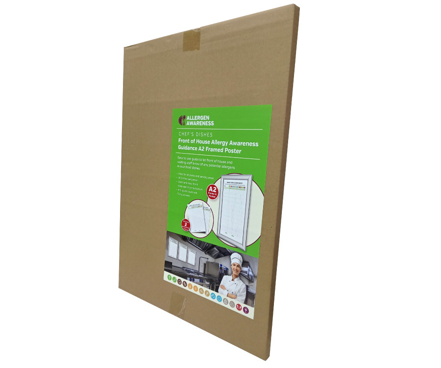 fan020 allergy awareness a2 poster frame packaging