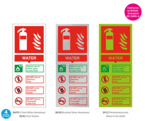 Water Fire Extinguisher Notice