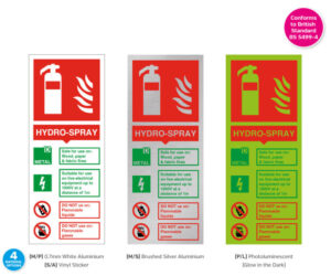 Hydro-Spray Fire Extinguisher Notice