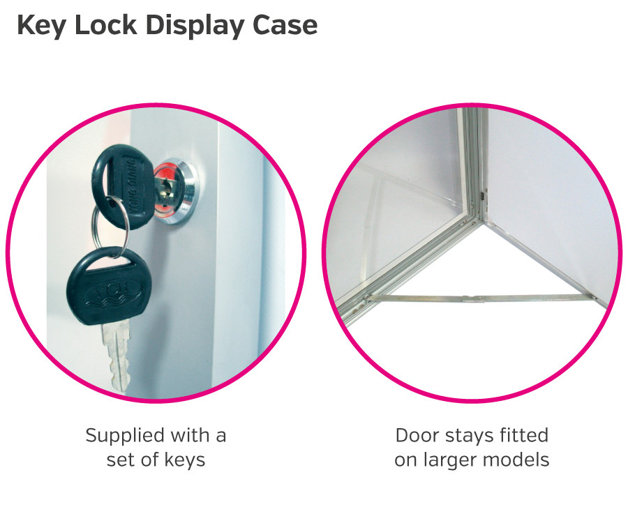 key lock display case