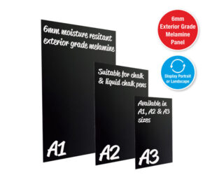 6mm Double Sided Chalkboard Panel  A3 - A2 - A1