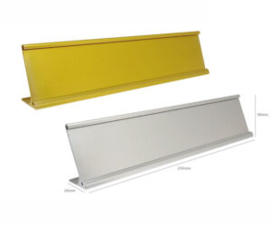 Aluminium Desk Name Plate Holders - 255x58mm