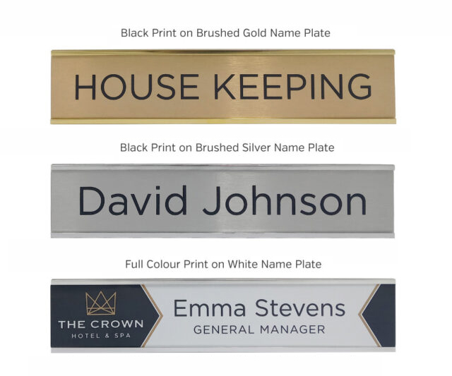 Aluminium Desk Name Plate Holders - 255x58mm - Image 2