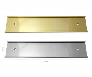 Aluminium Wall Mounted Name Plate Holders - 255x58mm