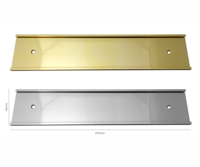 Aluminium Wall Mounted Name Plate Holders - 255x58mm