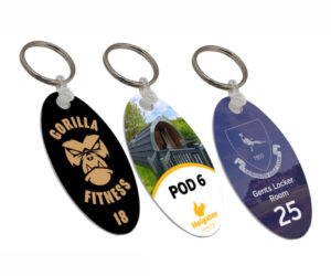 Full Colour Boutique Hotel & Leisure Oval Key Fobs - 63x36mm