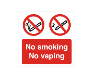 No Smoking or Vaping Notice