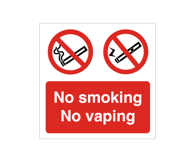 No Smoking or Vaping Notice