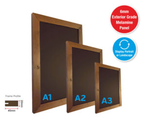 Wall Mounted Framed Chalkboards A3 - A2 - A1