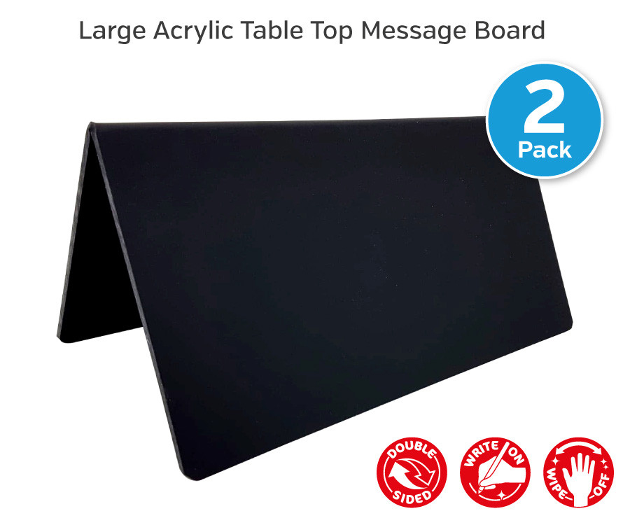 Double Sided Table Top Message Board Tent Type - 2 pack - Image 2