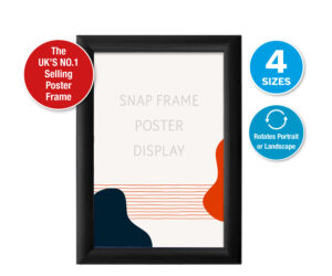 25mm black snap frame