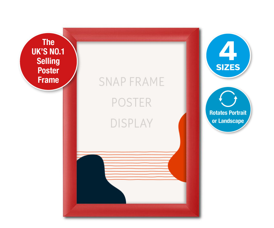 25mm red snap frame