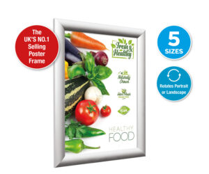 25mm satin silver snap frame