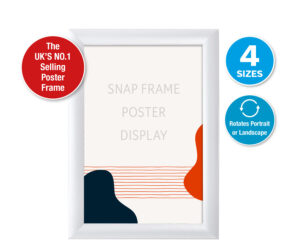 25mm white snap frame