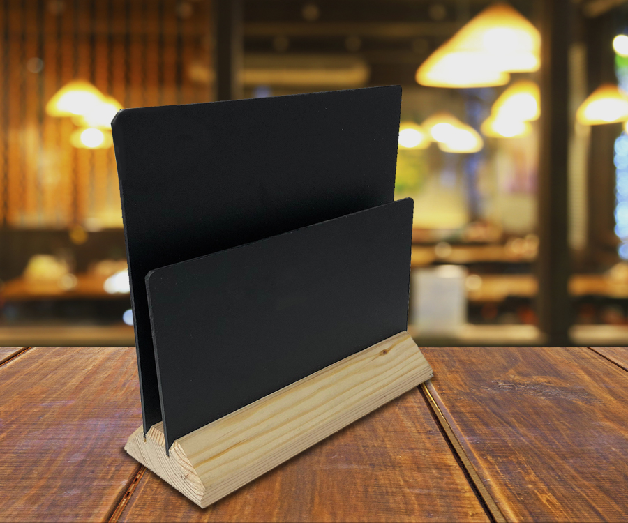 Wooden Multi-Use Chalkboard Menu Holders - Image 3
