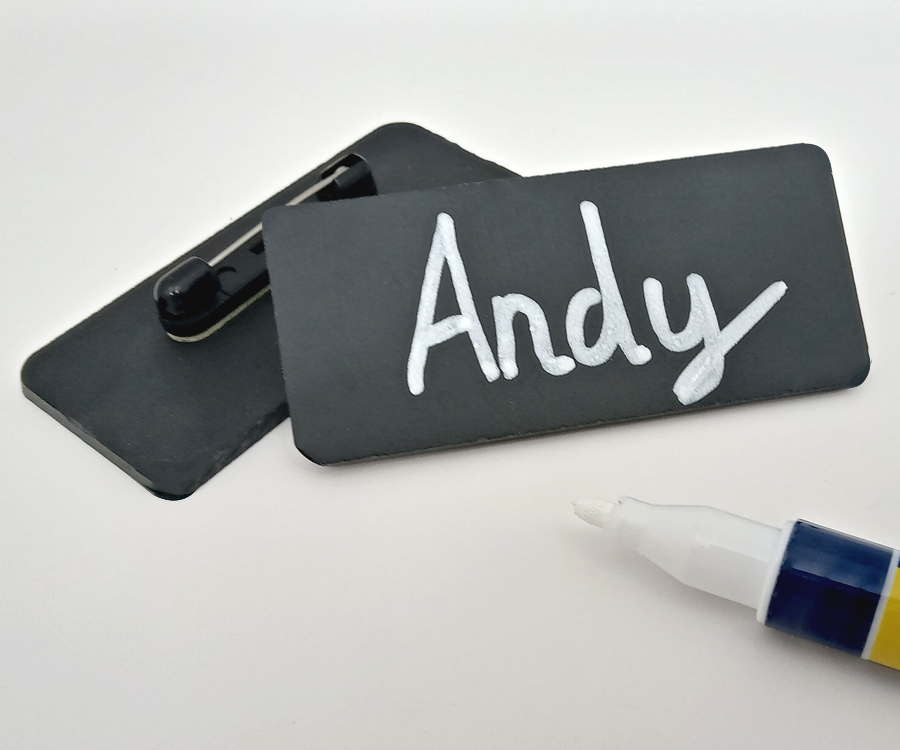 AB111 HPL Chalkboard Badges