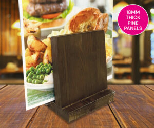 Chunky Wooden Menu Holder