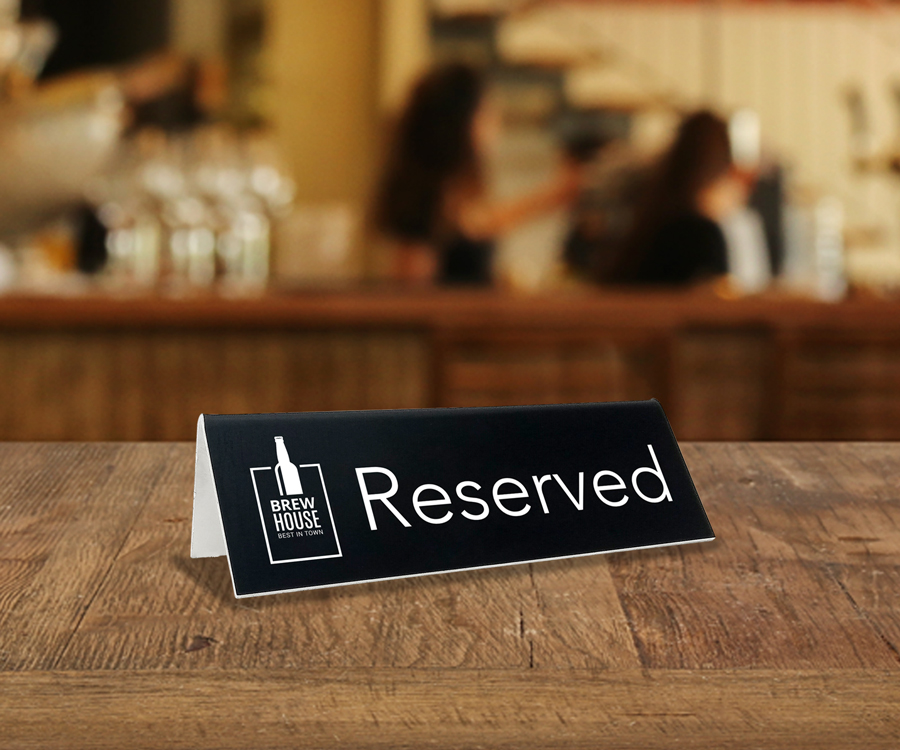 Personalised Branded Laser Engraved Reserved Notices