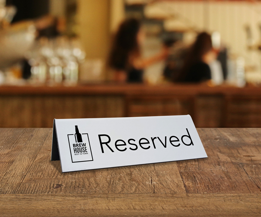 Personalised Branded Laser Engraved Reserved Notices