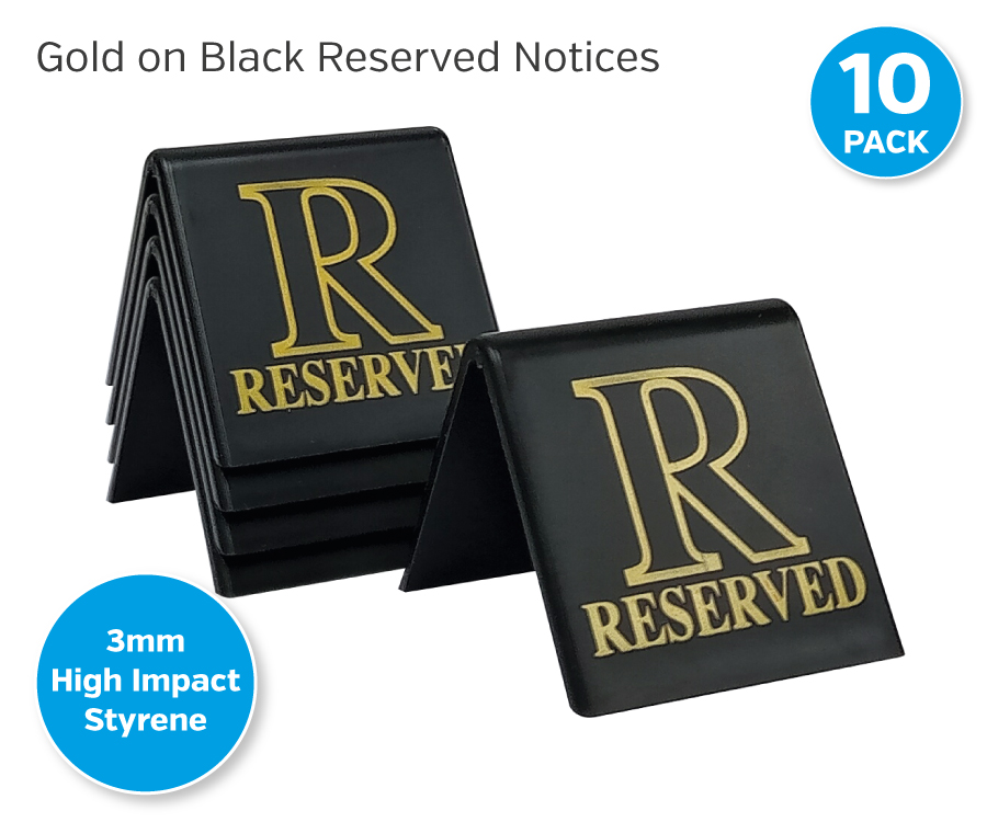 Gold On Black HiP Reserved Notices