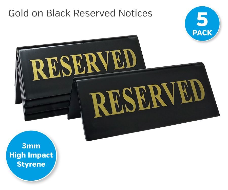 Gold On Black HiP Reserved Notices