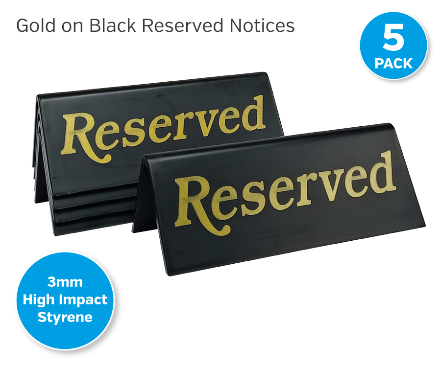 Gold On Black HiP Reserved Notices