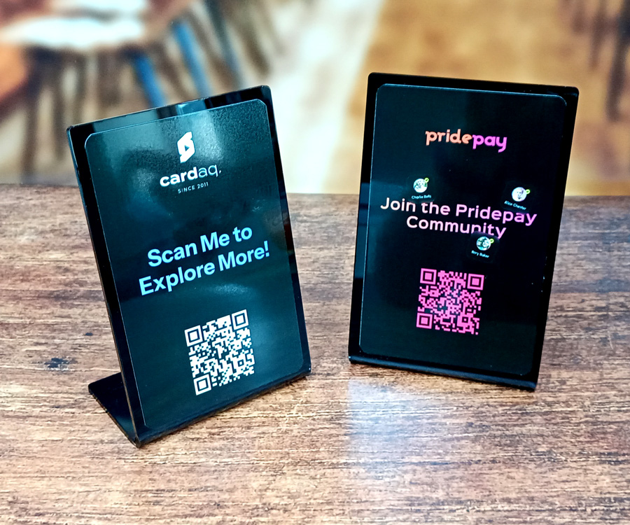Full Colour L-Shaped QR Code Information Notice