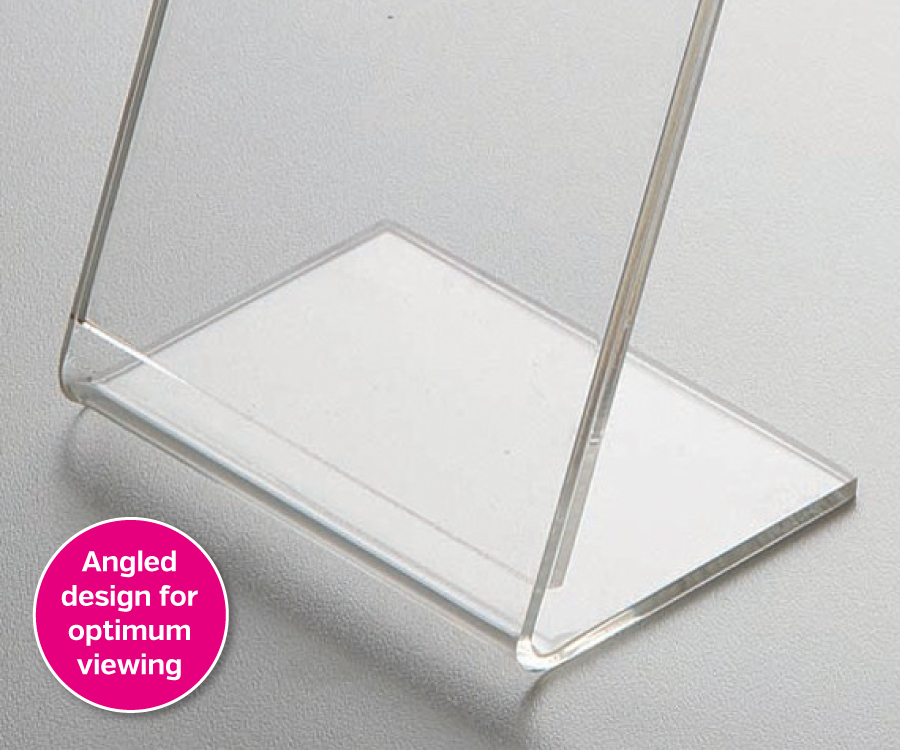 Free Standing Single Sided Clear Acrylic Menu/Poster Holders