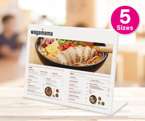 Landscape Single Sided Clear Acrylic Menu/Poster Holders