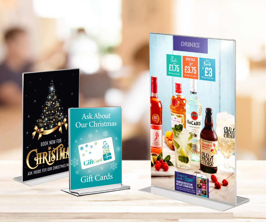 Cater Double Sided Clear Acrylic Poster Holders