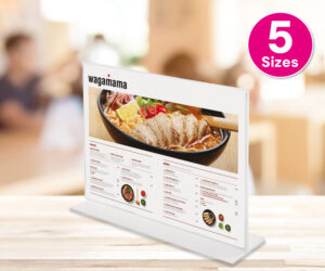 Landscape Double Sided Clear Acrylic Menu/Poster Holders