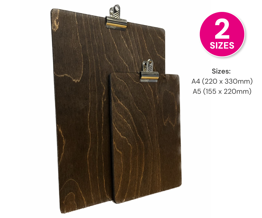 Wooden Clipboard Menu Holders - 2 Sizes