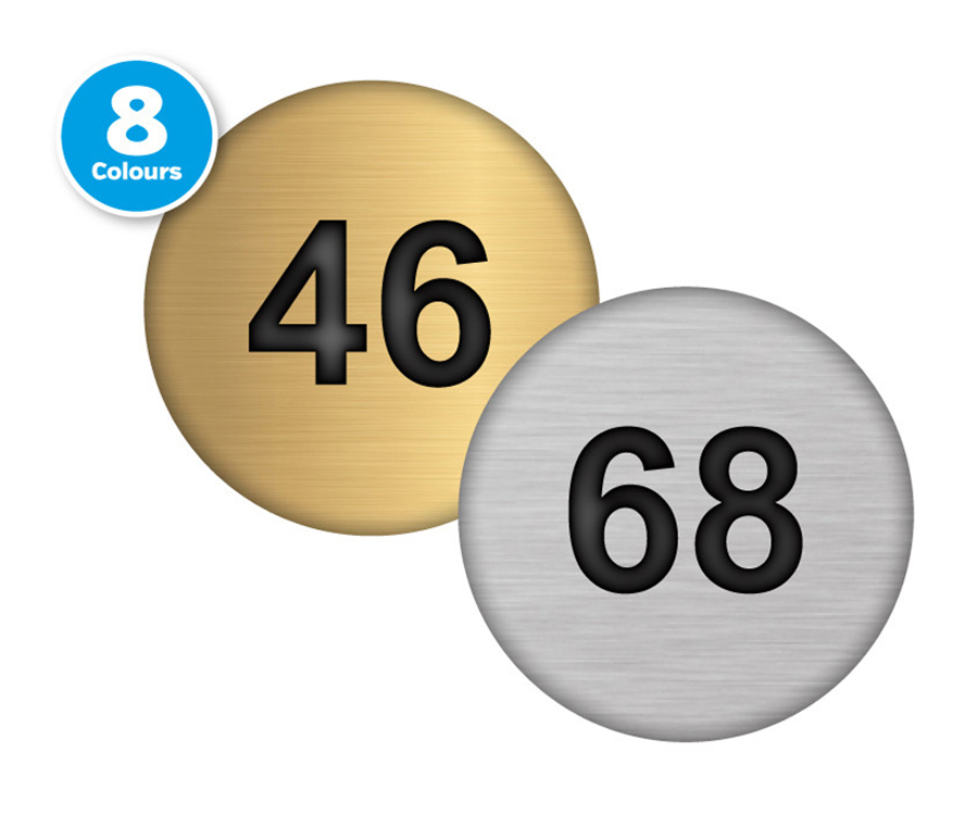 Engraved Locker Number Discs