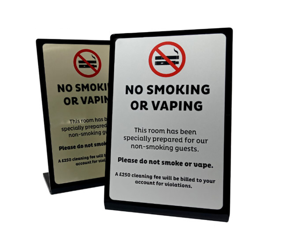 No Smoking No Vaping Guest Notices