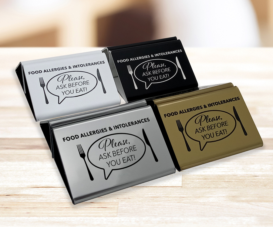 Allergen Advice Ask Before you eat menu holders