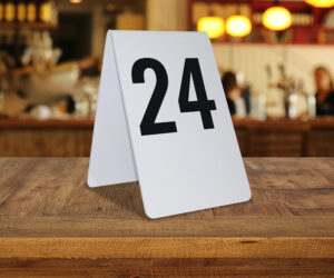 Large Stackable Acrylic Table Tent Number