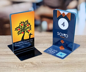 Full Colour Branded Single Channel Menu Holders