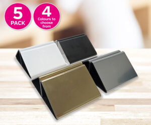Plain Laser Cut Menu Holders - 5 Pack