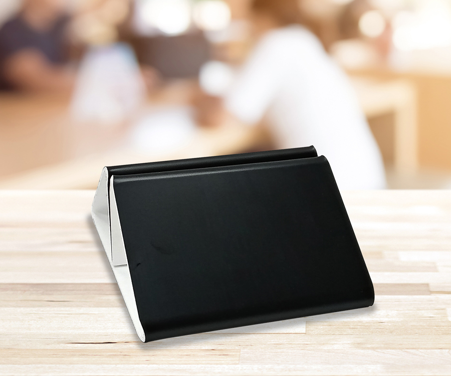 Black Plain Laser Cut Menu Holders - 5 Pack