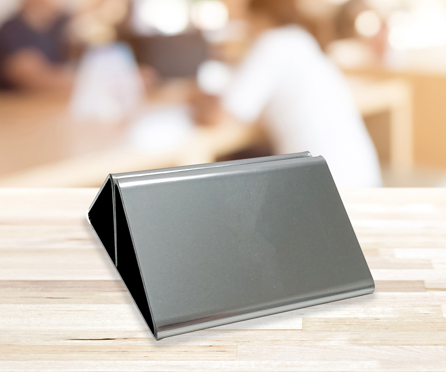 Silver Plain Laser Cut Menu Holders - 5 Pack