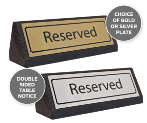 Rustic Wood Table Reserved Notices