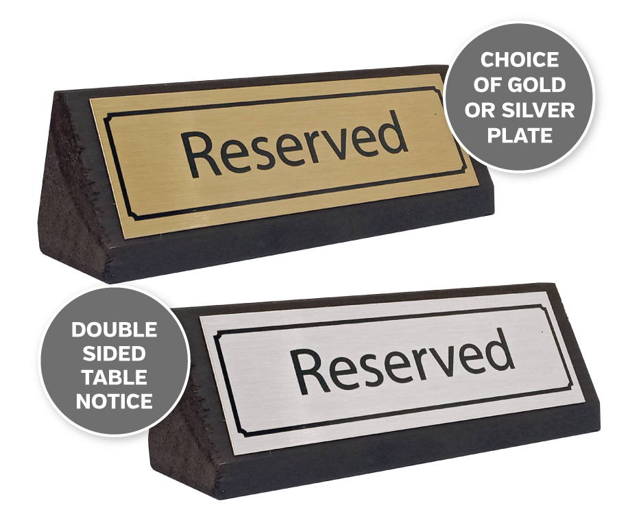 Rustic Wood Table Reserved Notices