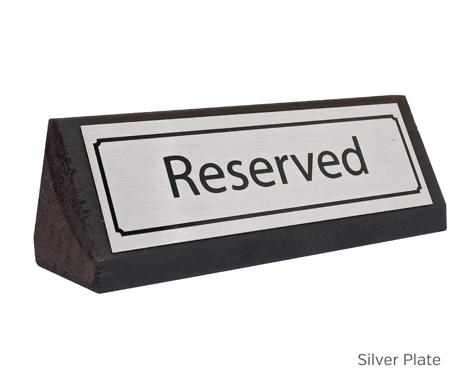 Brushed Silver Rustic Wood Table Reserved Notices