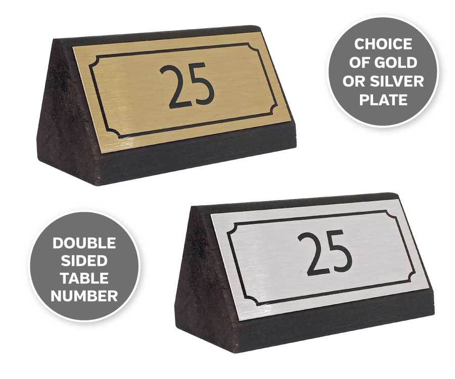 Double Sided Rustic Wood Table Numbers