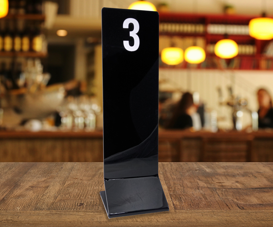 Black Stackable Acrylic Tall Table Numbers