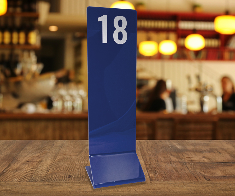 Blue Stackable Acrylic Tall Table Numbers