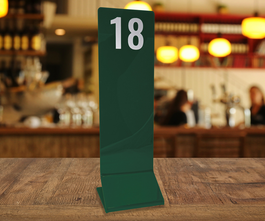 Green Stackable Acrylic Tall Table Numbers