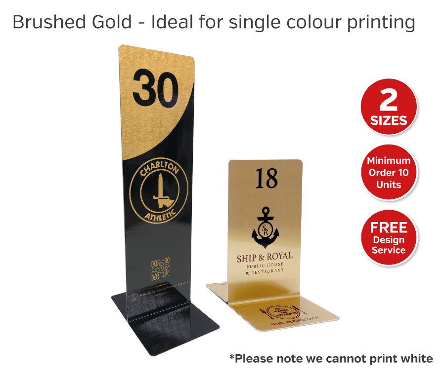 branded slimline tall table numbers